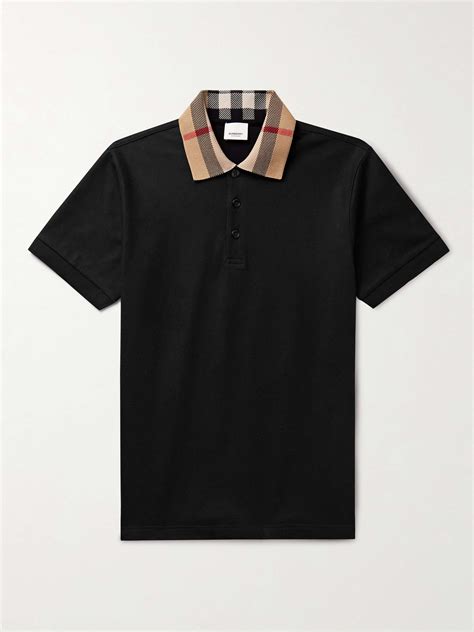 mens burberry polo gold emblem|mr porter Burberry polo shirts.